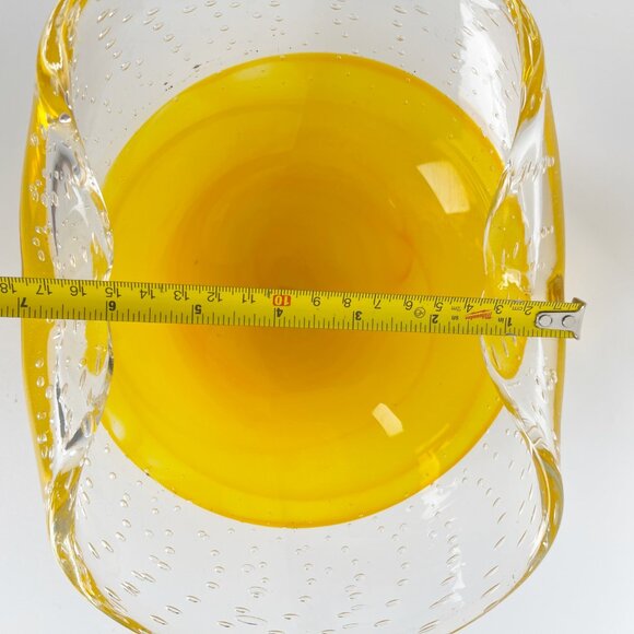 Vintage Murano Large Glass Art Dish Bowl Handmade Hand Blown Gift Present Rare - Picture 6 of 8